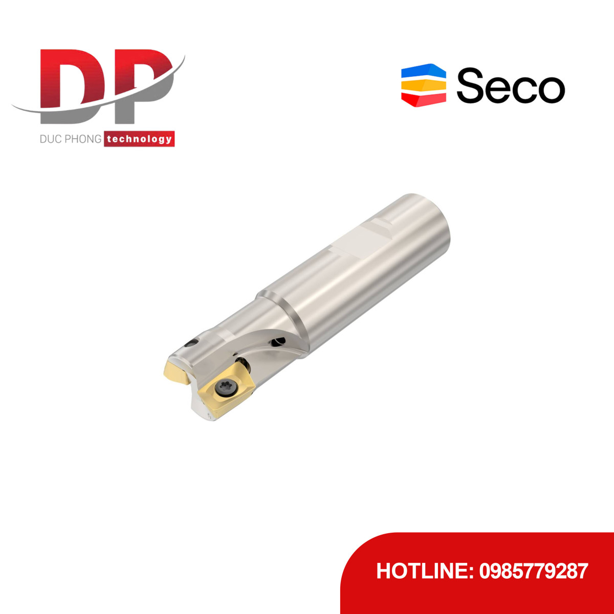 Dao phay gắn mảnh Seco Tools Turbo R217.69-2020.3-12-2AN (DC 20.0 mm - 2 me cắt - Đáy phẳng)