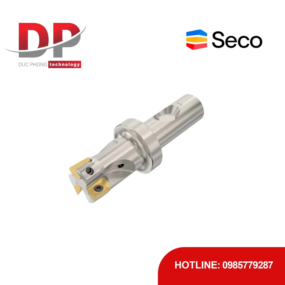 Dao phay gắn mảnh Seco Tools Turbo R217.69-2025.3S-12-3AN (DC 25.00 mm - 3 me cắt - Đáy phẳng)