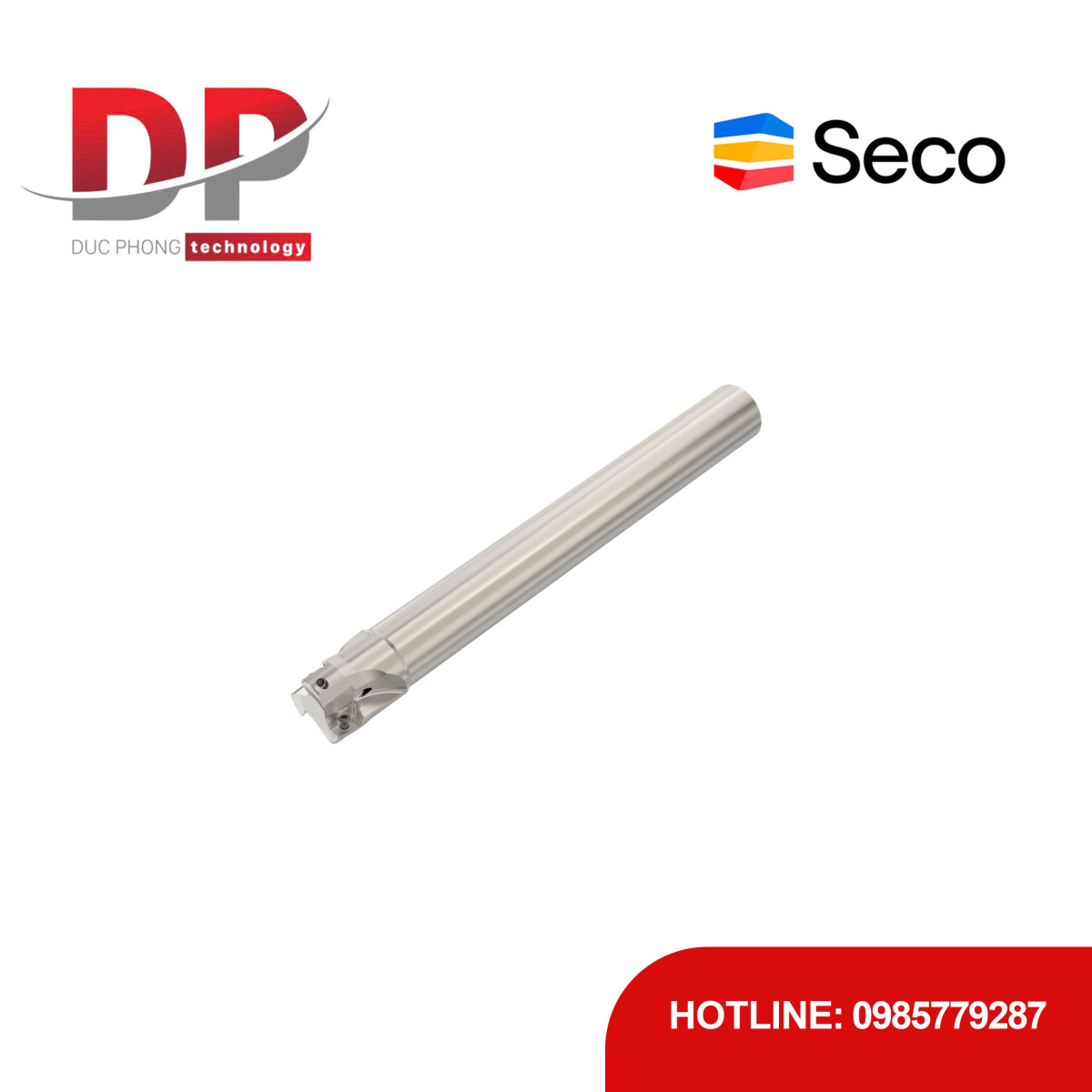 Dao phay gắn mảnh Seco Tools Turbo R217.69-2225.0-10-3A (DC 25.0mm - 3 me cắt - Đáy phẳng)