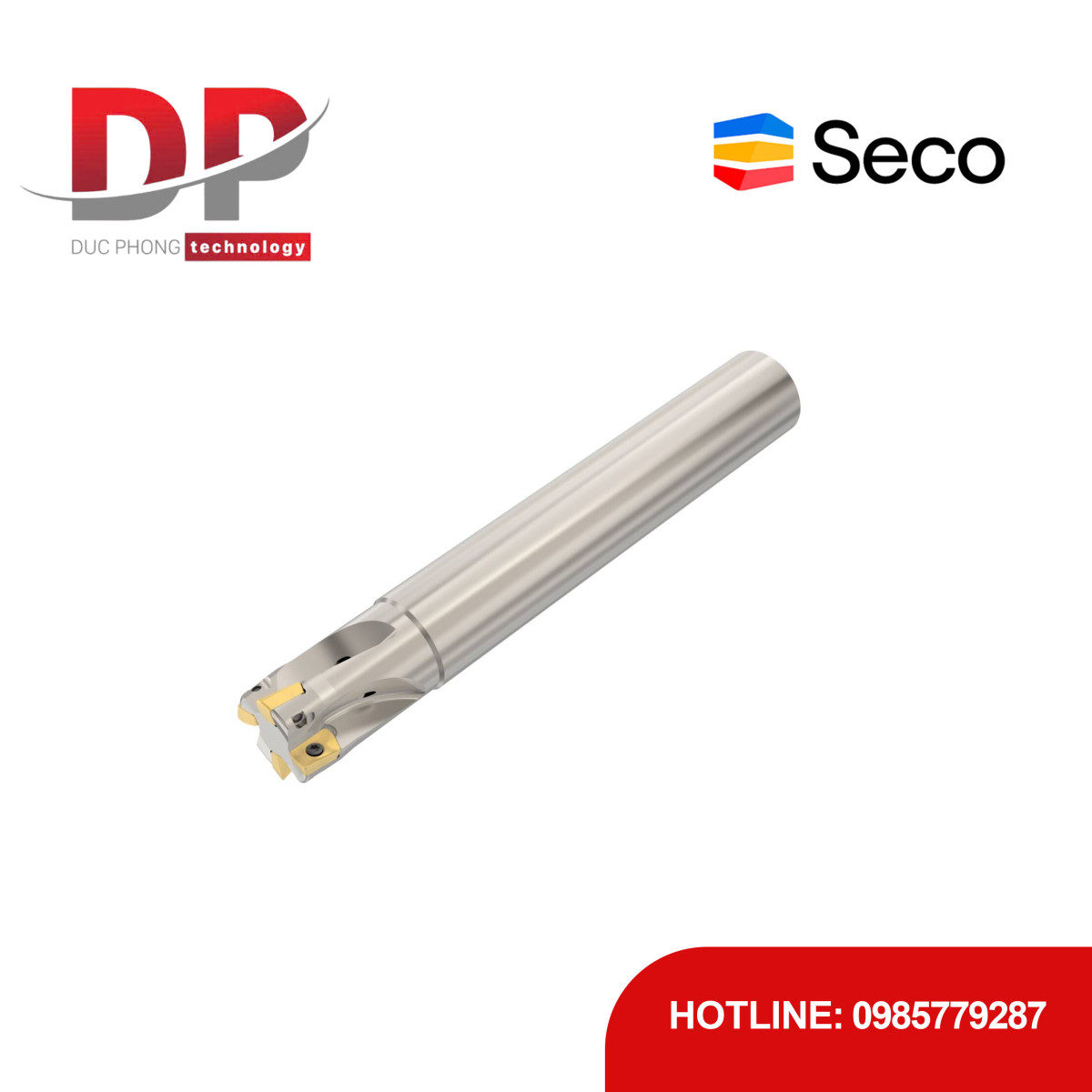 Dao phay gắn mảnh Seco Tools Turbo R217.69-2525.0-10-4A (DC 25.0mm - 4 me cắt - Đáy phẳng)