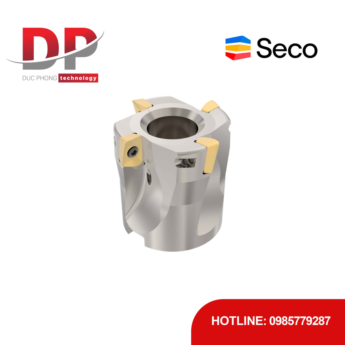 Dao phay gắn mảnh Seco Tools Turbo R220.69-01.50-10-4A (DC 38.1mm)