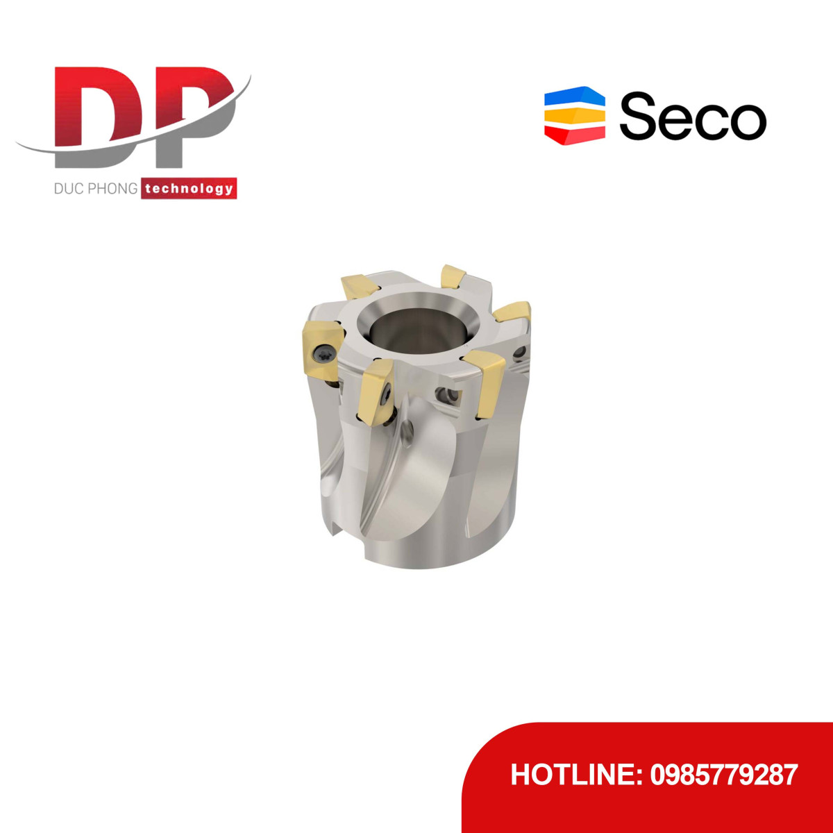 Dao phay gắn mảnh Seco Tools Turbo R220.69-01.50-10-6A (DC 38.1mm)
