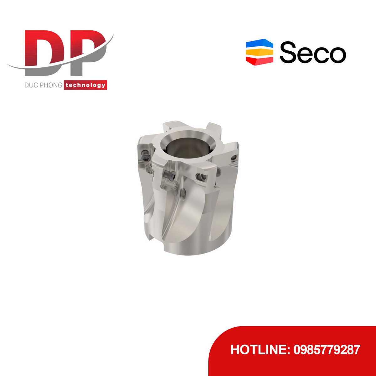 Dao phay gắn mảnh Seco Tools Turbo R220.69-01.50-10-6A (DC 38.1mm)