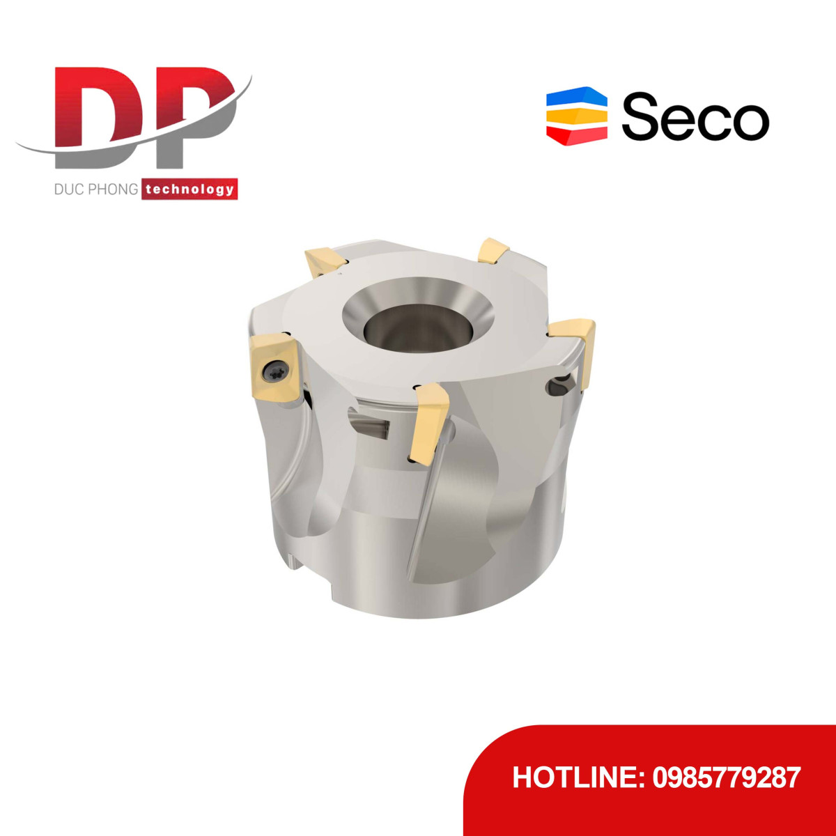 Dao phay gắn mảnh Seco Tools Turbo R220.69-02.00-10-5A (DC 50.8mm)