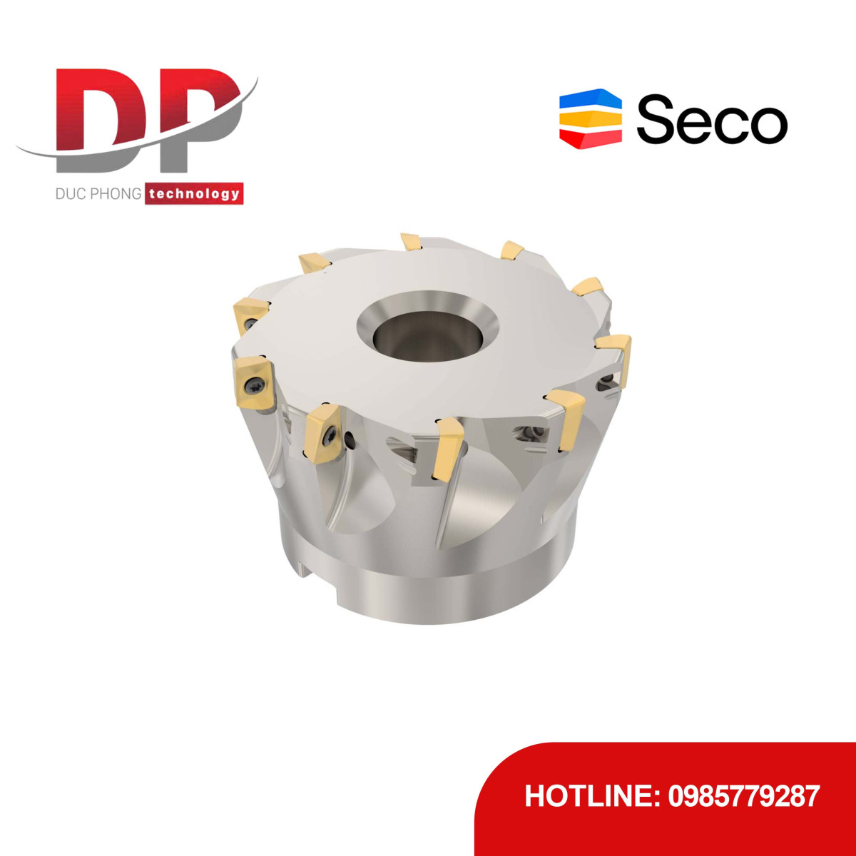 Dao phay gắn mảnh Seco Tools Turbo R220.69-03.00-10-10A (DC 76.2mm)