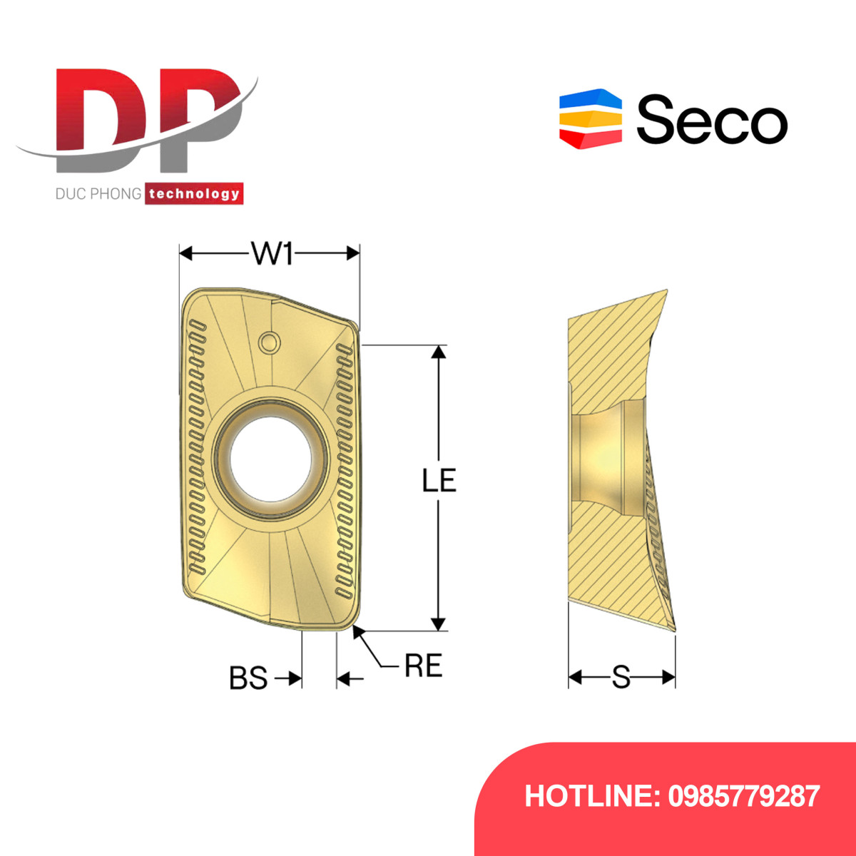 Mảnh dao XOMX090304TR-ME06-F40M