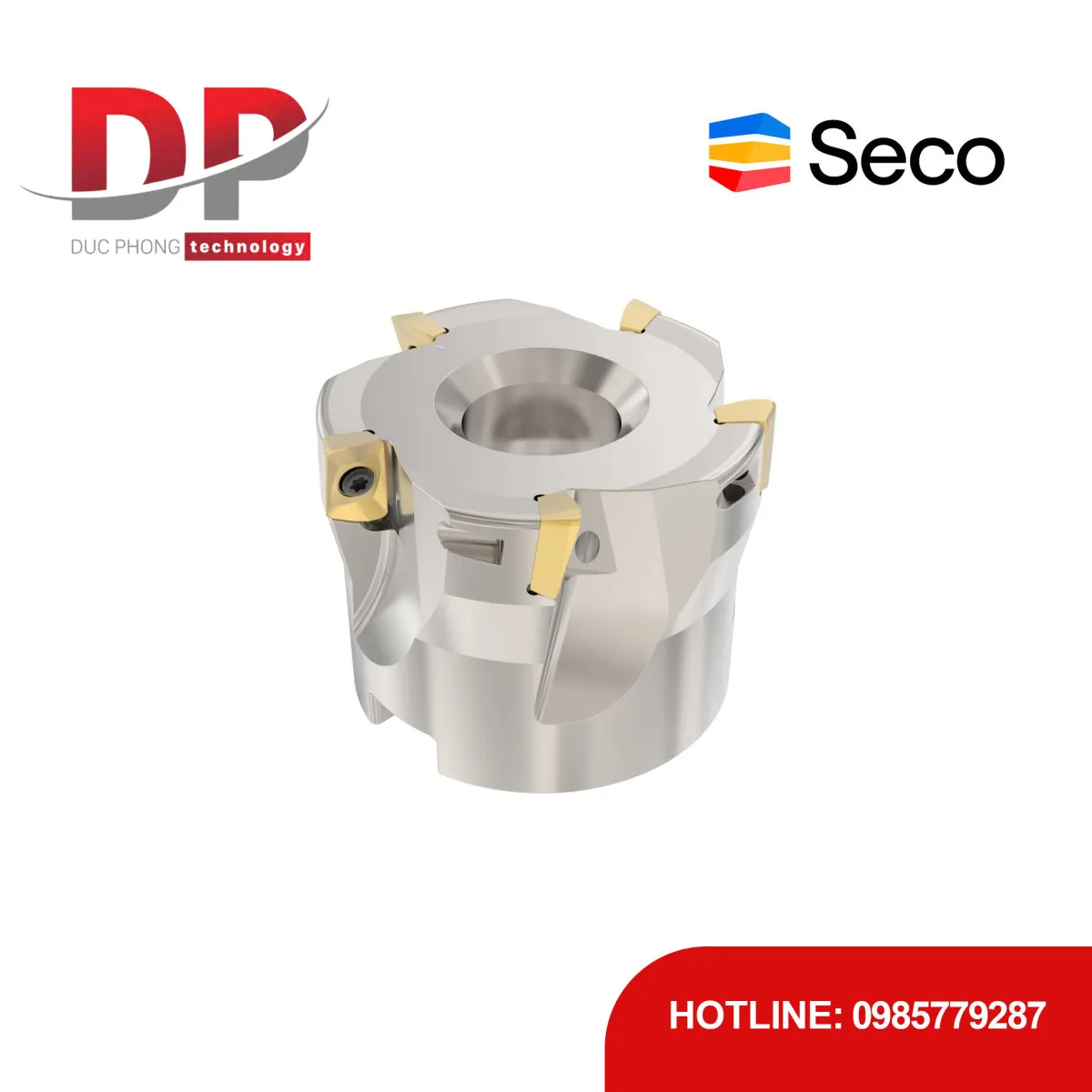 Dao phay gắn mảnh Seco Tools Turbo R220.69-0052-10-5A (DC 52.0mm)