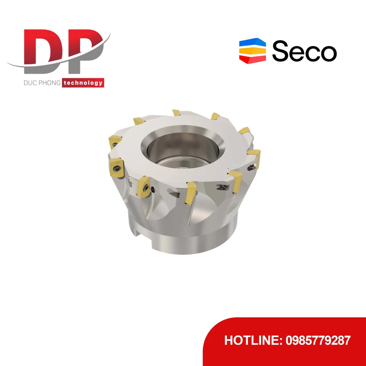 Dao phay gắn mảnh Seco Tools Turbo R220.69-0080-10-10A (DC 80.0mm)