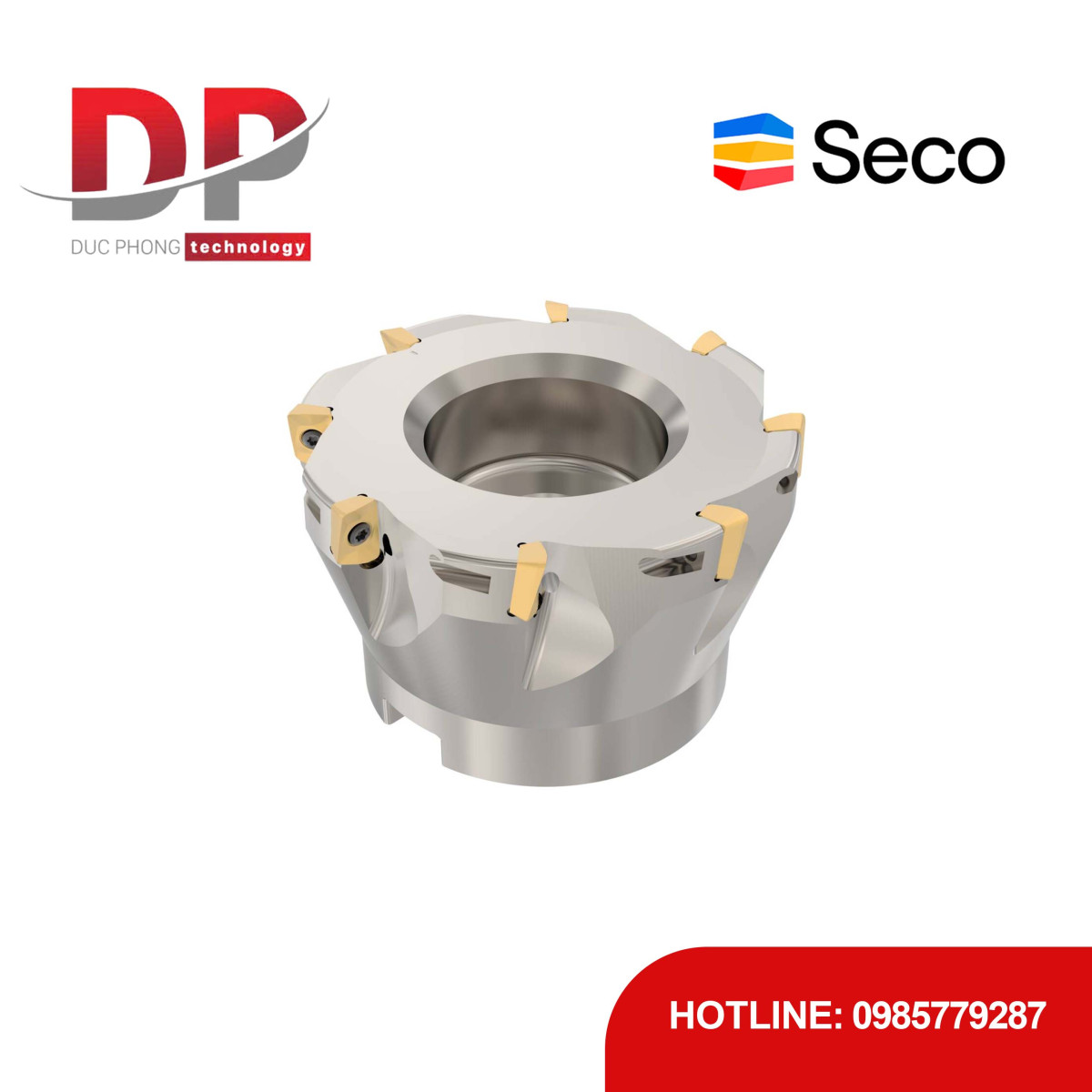 Dao phay gắn mảnh Seco Tools Turbo R220.69-0080-10-8A (DC 80.0mm)