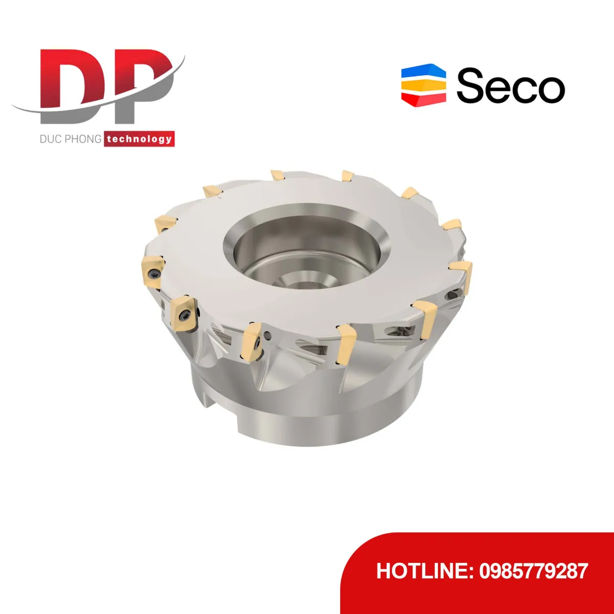 Dao phay gắn mảnh Seco Tools Turbo R220.69-0100-10-12A (DC 100.0mm)