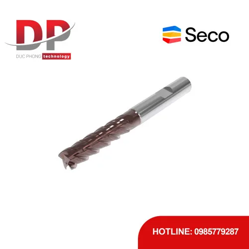 Dao phay ngón Seco Tools JS754100E3C.3Z4C-HXT (4 me cắt - đáy phẳng)