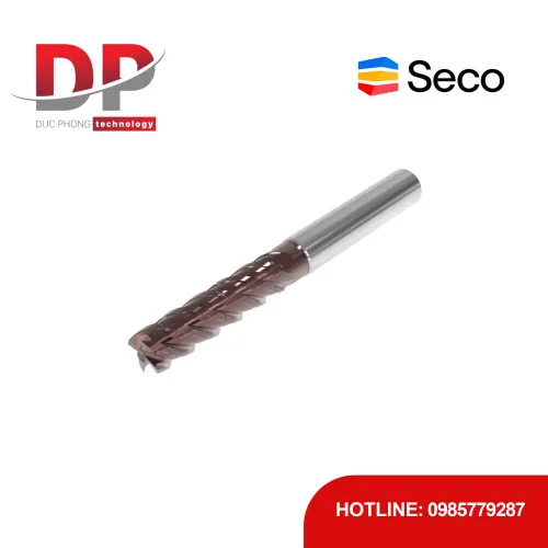 Dao phay ngón Seco Tools JS754160E3C.0Z4C-HXT (4 me cắt - đáy phẳng)