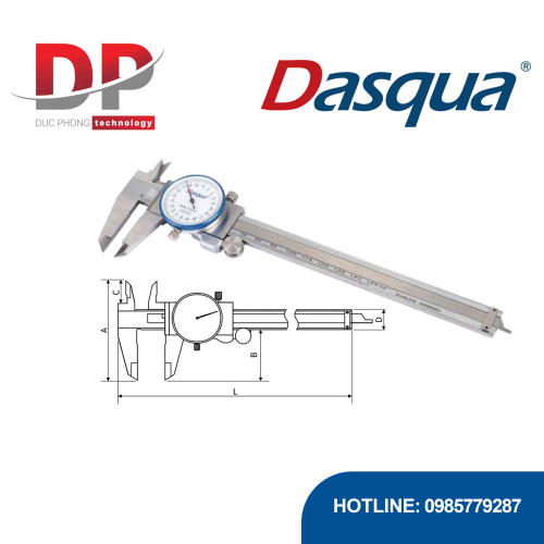 Thước cặp 0-200mm*0.02mm, 1331-2120-A DAS