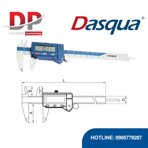 Thước cặp chống nước IP54 0-200mm/0-8inch*0.01mm/0.0005inch, Model 2000-1010, DASQUA