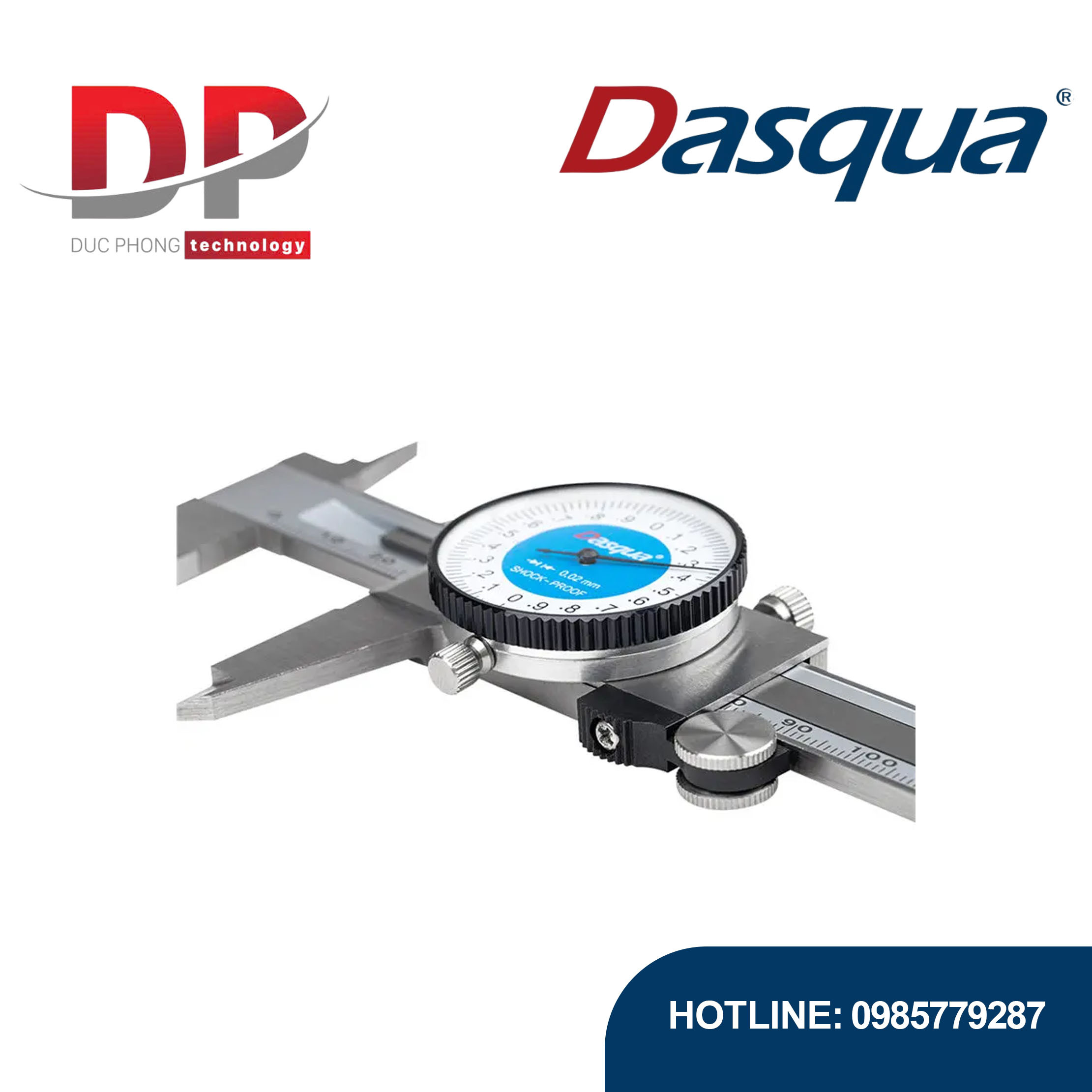 Thước kẹp đo góc chống sốc kép Monoblock Series 1331 - Dasqua