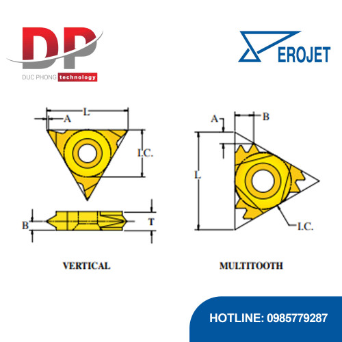 Mảnh dao Erojet STACME8 ER16-K420C
