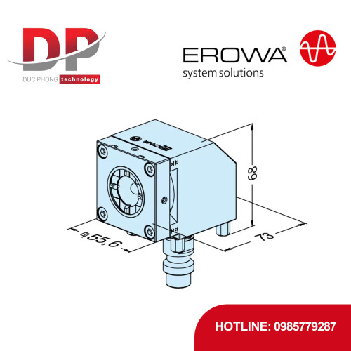 Adapter góc EROWA ER-029988 Compact ITS, hệ thống 50, cơ chế khóa nhanh 90 độ