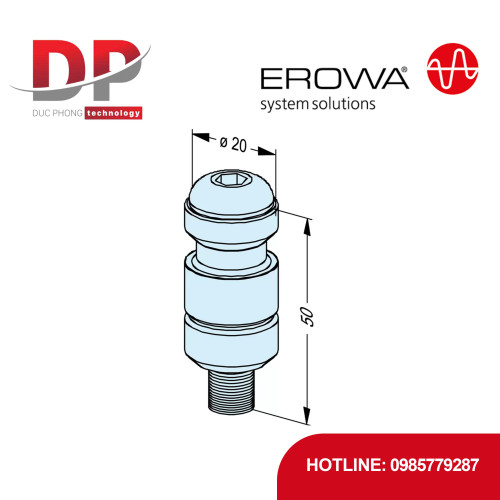 Chốt kẹp EROWA ER-045541 cho ProductionChuck 210, kiểu cố định, vận hành thủ công