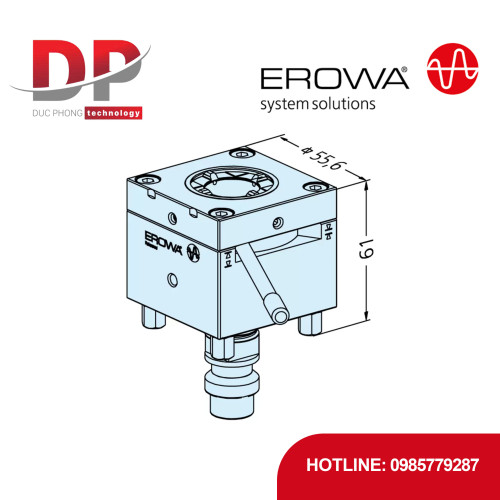 Đầu kẹp adapter EROWA ER-029985 Compact ITS, hệ thống 50, cơ chế khóa nhanh bằng tay gạt