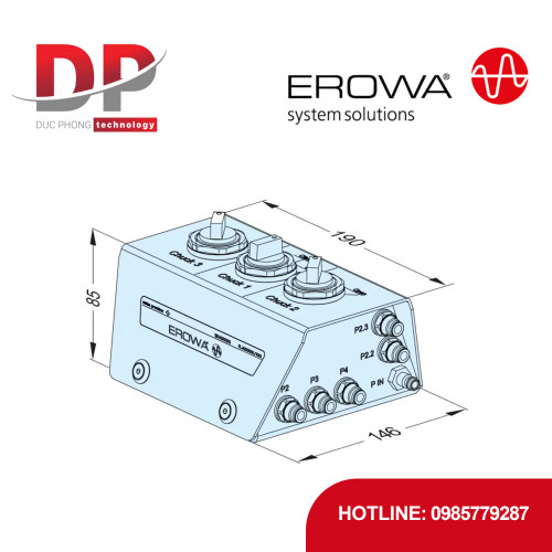 Hộp điều khiển EROWA ER-157412 3 kênh, cho các loại đầu kẹp ITS, UPC, WEDM