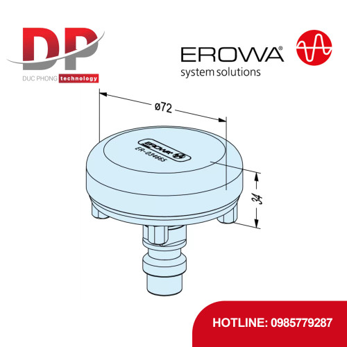 Nắp đậy EROWA ER-034665 ITS Chuck 50, Nhôm Anodized, ngăn bụi bẩn