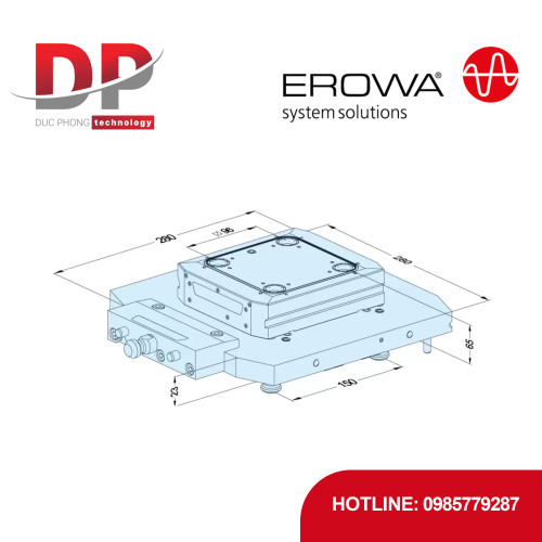 Pallet adapter EROWA ER-173410 UPC-VPC 96, vận hành tự động, có van đảo chiều