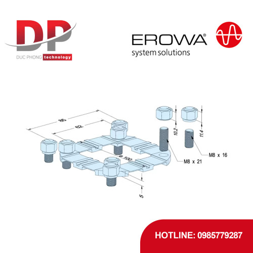 Tấm định tâm EROWA ER-036658 G, chống rỉ