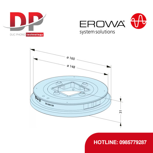 Vòng đệm kín EROWA ER-094158 Sealing Ring ITS 50 C, tự động, dùng cho ITS 100 P