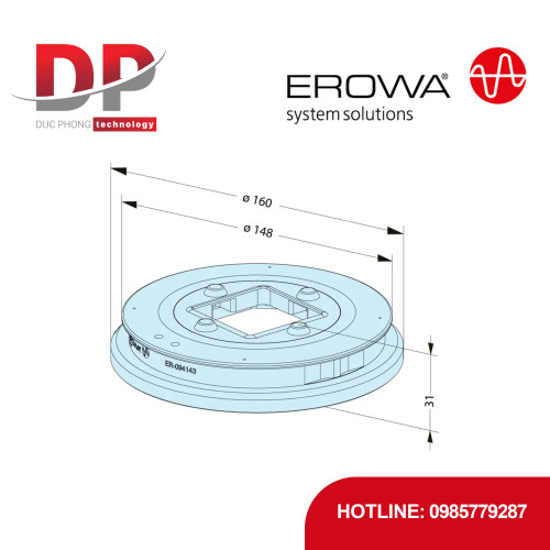 Vòng đệm kín EROWA ER-094143 Sealing Ring ITS 50 C, tự động, dùng cho SSF