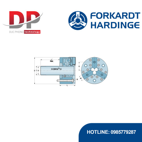 Mâm cặp 6.65" Quick-Change Sure-Grip Power Chuck for the Hardinge Cobra 51 Machine - Forkardthardinge