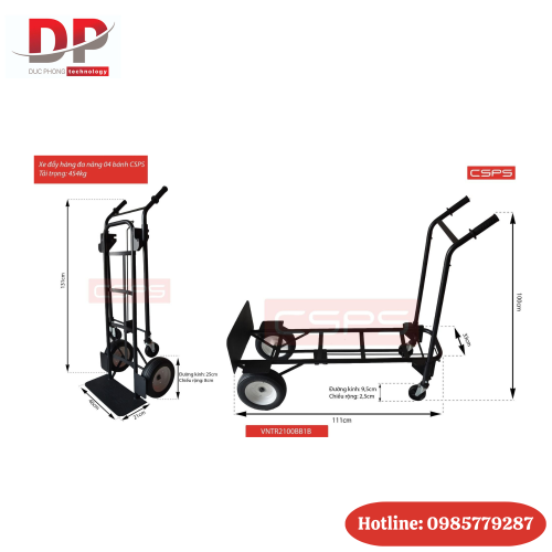 Xe đẩy hàng đa năng 04 bánh CSPS
