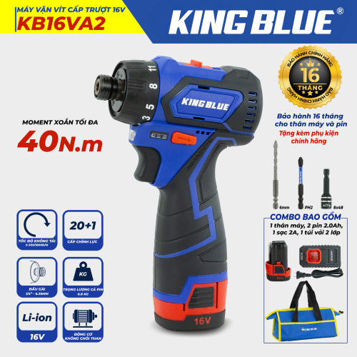 Máy Vặn Vít Cấp Trượt 16V KB16VA2