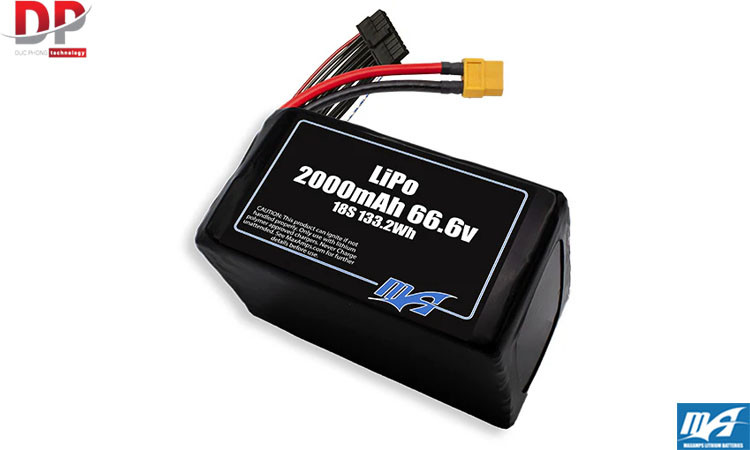 Bộ pin LiPo 2000mAh 18S 66,6v - Maxamps