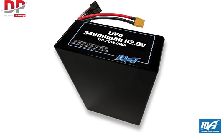 Bộ pin LiPo 34000mAh 17S2P 62.9v - Maxamps