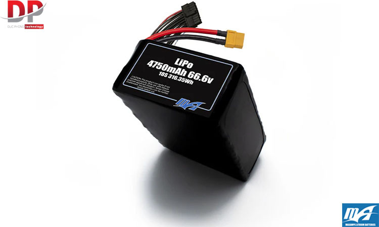 Bộ pin LiPo 4750mAh 18S 66,6v - Maxamps
