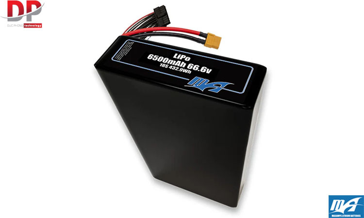 Bộ pin LiPo 6500mAh 18S2P 66,6v - Maxamps