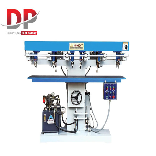 Máy khoan gỗ thủy lực đứng 12 mũi Hồng Ký