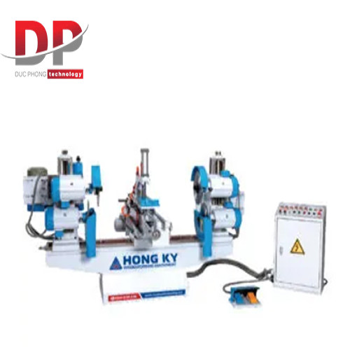 Máy phay gỗ 2 đầu tự động-1 ray Hồng Ký