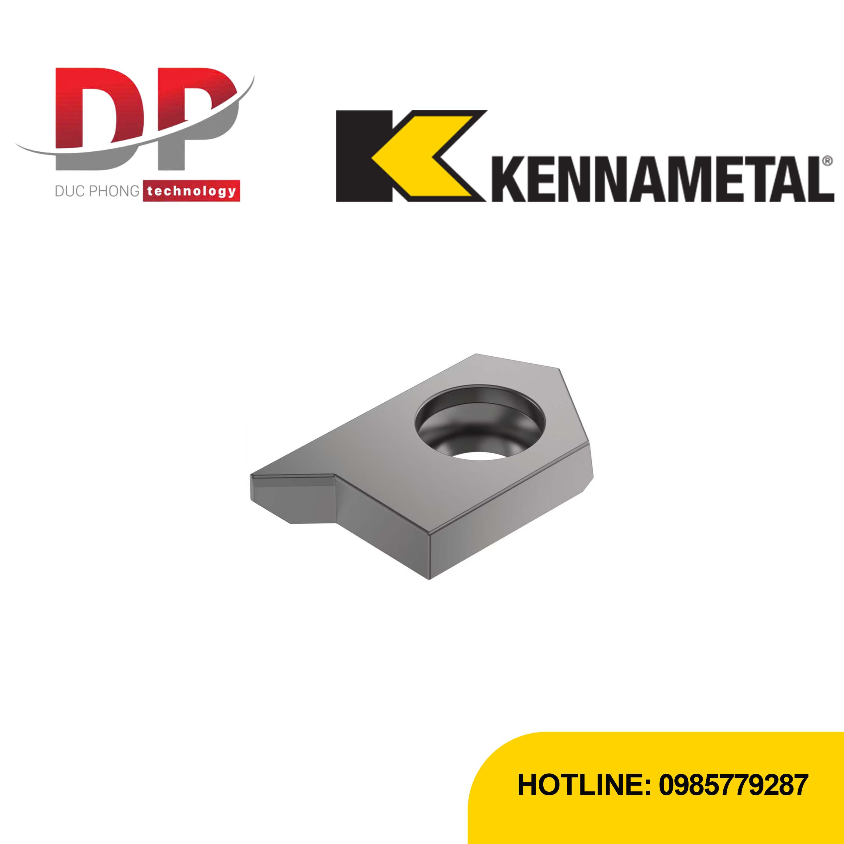 Mảnh dao Kennametal BF System R904 – Góc cắt 41° – Vát mép và Doa phẳng