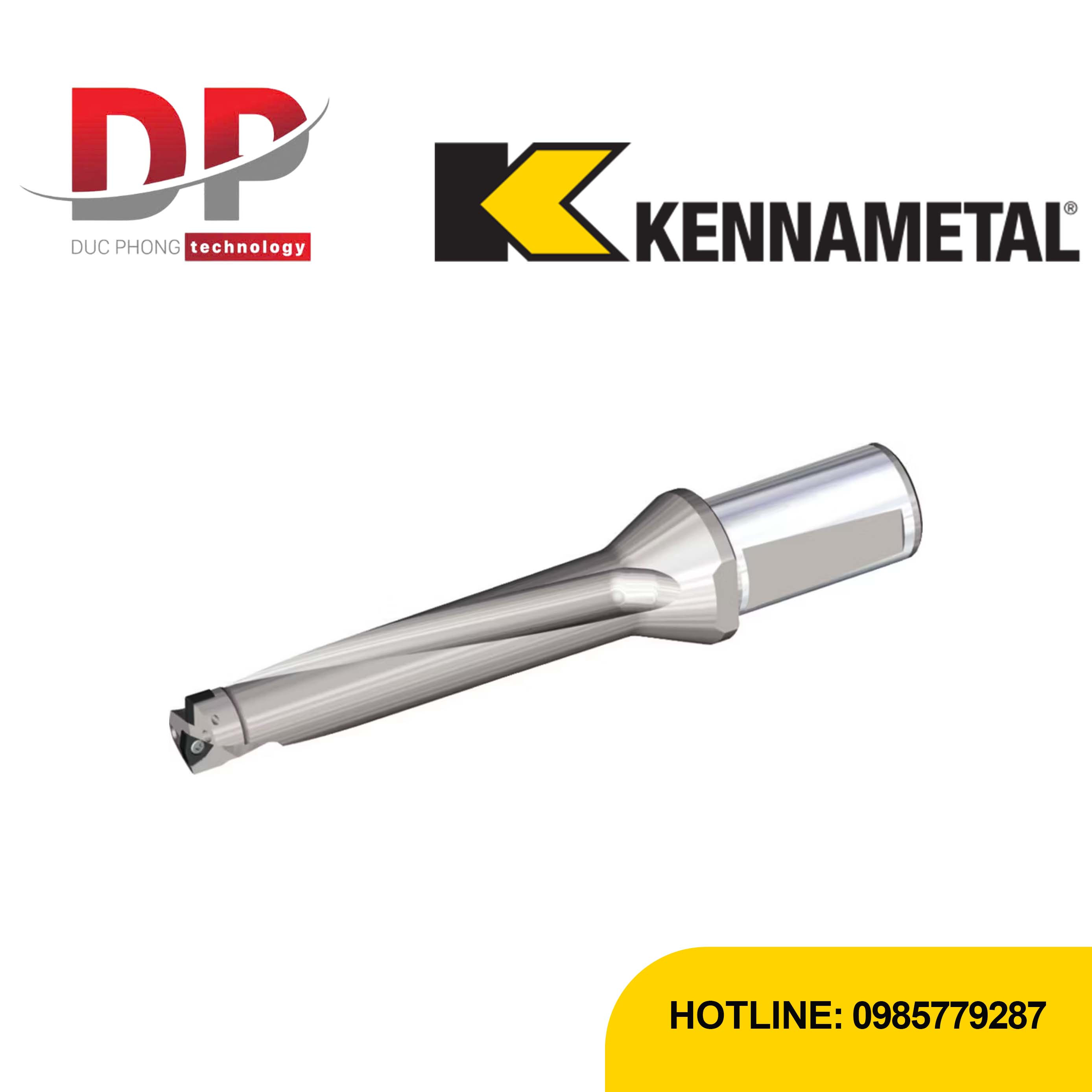 Mũi khoan gắn mảnh Kennametal DFSP Whistle Notch WD Shank 5×D – hệ mét