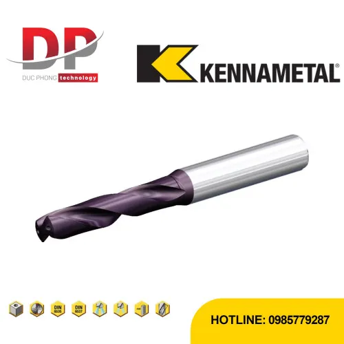 Mũi khoan Kennametal B225_HP 5×D – Làm mát trong – hệ mét