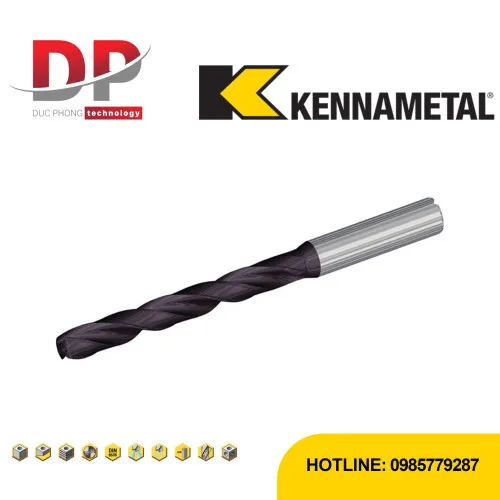 Mũi khoan Kennametal KenDrill™ SE 8×D – Làm mát trong – hệ mét