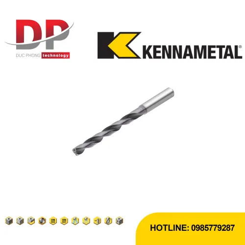 Mũi khoan Kennametal Kenna Universal™ 8×D – Làm mát trong – hệ mét