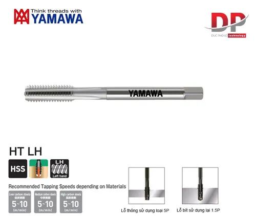 Mũi Taro Hand Tap Chạy Ren UNC Trái Lỗ Thông Bít HT LH Yamawa