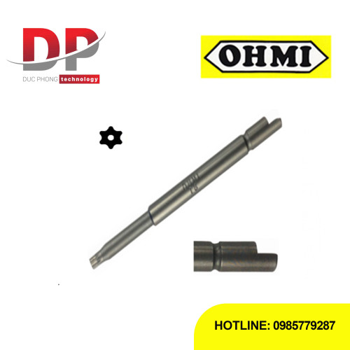 Đầu vặn ốc hoa thị có lỗ OHMI V-05T T9Hx4x44(3×20)