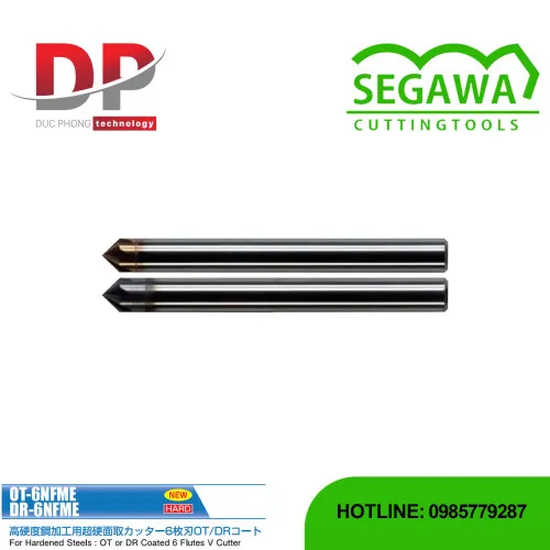 Dao phay vát rãnh OT-6NFME và DR-6NFME Carbide 6 me - Segawa