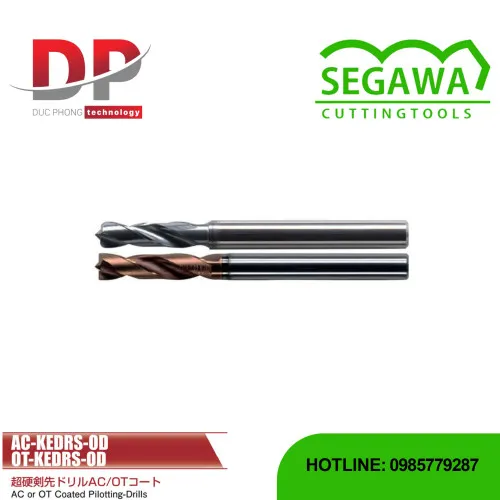 Mũi khoan mồi Carbide có phủ AC hoặc OT - Segawa (AC-KEDRS-OD và OT-KEDRS-OD)
