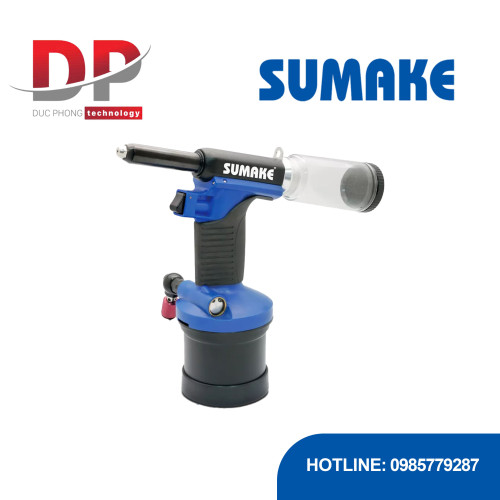 Máy rút đinh tán hơi thủy lực mini có hút chân không Sumake ST-6220V 5/32 inch