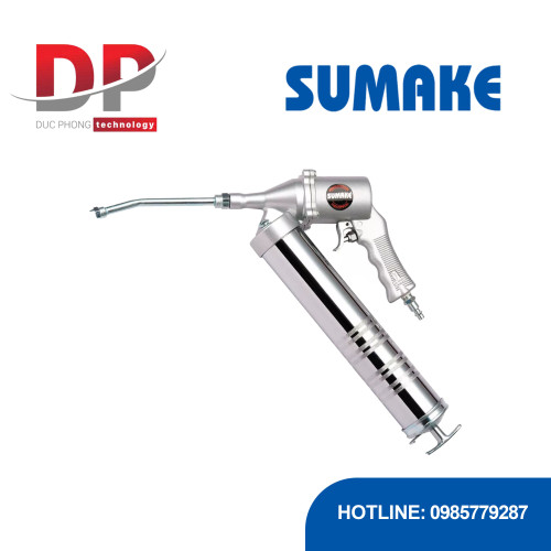 Súng bơm mỡ hơi liên tục Sumake ST-6636C 400 cc, vòi uốn kim loại