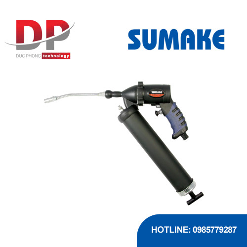 Súng bơm mỡ hơi liên tục Sumake ST-C630C 400 cc, vòi uốn kim loại